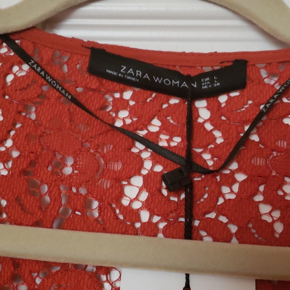 NWT, Zara Lace Boho Style Top - Picture 4 of 6